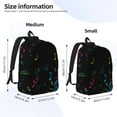 thumbnail image 2 of Saiise Sac à Dos pour Ordinateur Portable avec Impression de Notes Musicales Colorées - Bretelles Réglables, Résistant à l'Eau, Grande Capacité, Design Élégant, Unisexe pour École, Bureau, Voyage-Moyen, 2 of 5