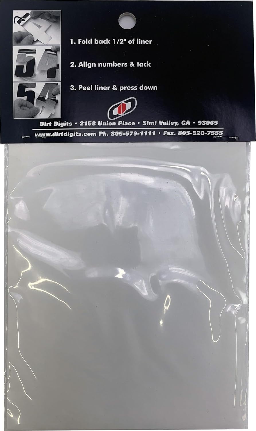 Dirt Digits DD73B-4 Black 7" High-Gloss Precision Die Cut Vinyl Number 4, 3 Pack