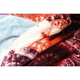 thumbnail image 5 of DaDa Bedding Paisley Dreams Floral Burgundy Mink Fleece Flannel Throw Blanket (XY0025), 5 of 8