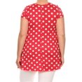 thumbnail image 4 of Women's Plus Size trendy style casual Polka Dot short sleeve side pocket tunic top., 4 of 4