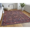 thumbnail image 4 of 2' X 3' Red Orange And Blue Floral Power Loom Area Rug, 4 of 10