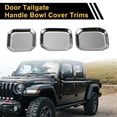 thumbnail image 3 of Unique Bargains 1 Set Exterior Door Handle Bowl Cover Trims Tailgate Handle Bowl Cover for Jeep Wrangler JL JLU 18-24 for Jeep Gladiator JT Trunk Rear Door Bowl Scratch Protector ABS Silver Tone, 3 of 6