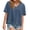 Blue gray, variant on Short Sleeve Solid Color Summer Women V Neck Casual Flowy Tee Shirt