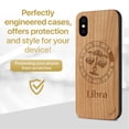 thumbnail image 2 of Case Yard Wooden Case Outside Soft TPU Silicone, Slim Fit Shockproof Wood Protective Phone Cover for Girls Boys Men and Women, Supports Wireless Charging Libra Sign Design case for iPhone-XS-Max, 2 of 7
