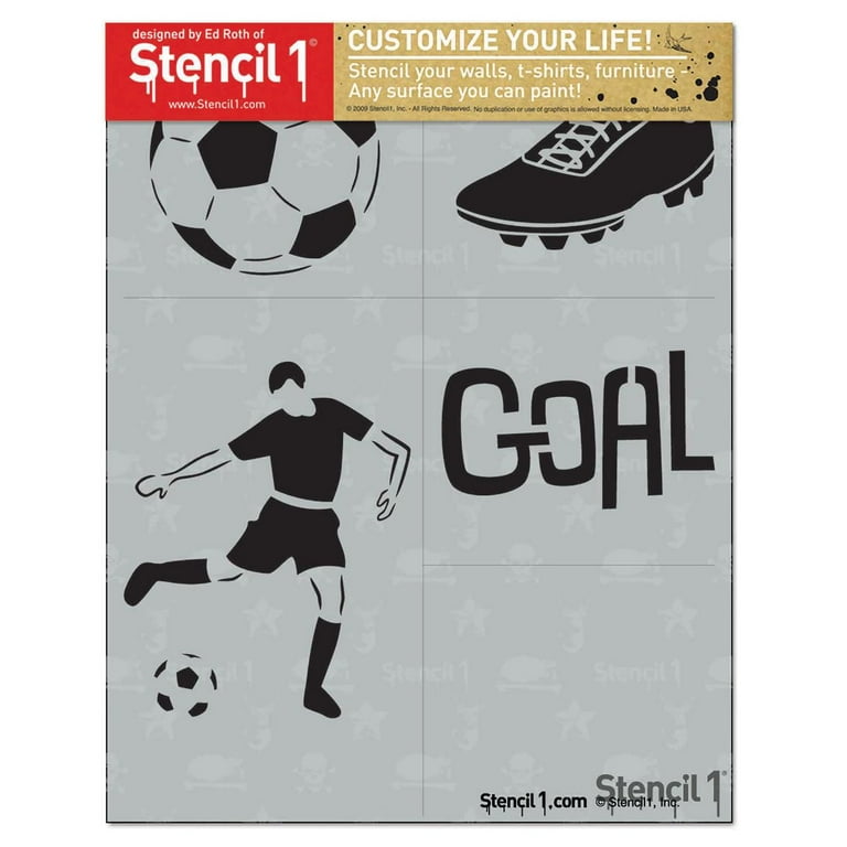 Stencil1 Soccer 4-Pack Stencil Set Art Craft - 8.5 stencil1-soccer-4-pack-stencil-set-art-craft-8-5-x-11-walmart-com