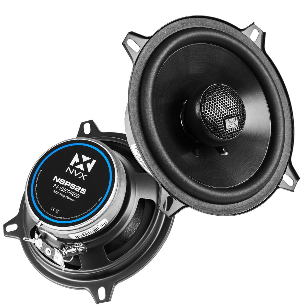 NVX VSP65  6.5" V-Series Coaxial Car Speaker Installation Bundle for 2005-15 GM 