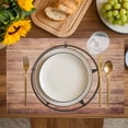 thumbnail image 4 of Western Star Retro Placemats Set of 6, Country Farmhouse Brown Wooden Grain Placemats for Dining Table, Place Mats for Kitchen Tabletop, Waterproof Wipeable Dining Table Mats Set, 4 of 9