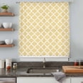 thumbnail image 5 of Yellow Moroccon Sheer Curtains 54 Inches Long, Farmhouse Minimalist Ethnic Geometric Light Filering Curtains, Breathable Simi Curtain Privacy Drapes for Kitchen Bathroom Small Window Treatment, 5 of 9