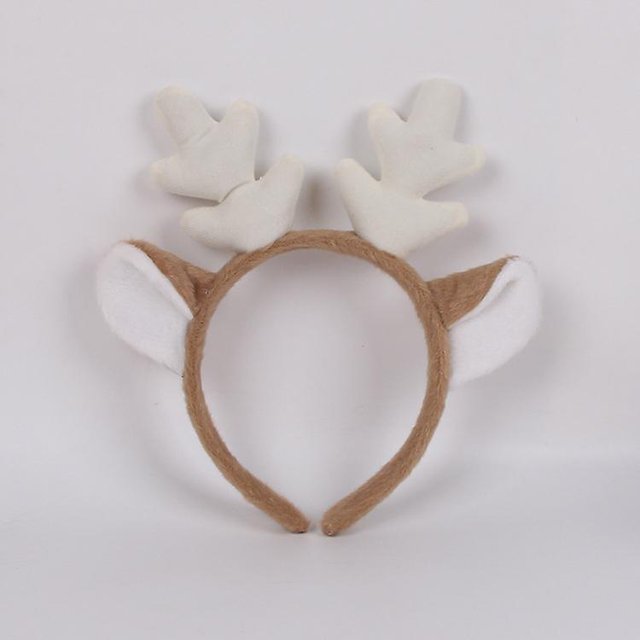Taian Christmas Reno Diadema Cartoon Elk Antlers Headgear Orejas de conejo Animal Horquilla - Diadema de reno con astas y orejas para Navidad Parte ZefeiWu 8390605392016