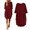 Wine, variant on Oversized Baggy Midi Dress for Women Crew Neck Casual Loose Summer Dress with Pockets Basic Ladies Gown Knee Length Sundress