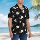 thumbnail image 3 of Balery Rose Flowers Camisas hawaianas de manga corta para hombre, camisas playeras de corte holgado, camisas de vacaciones con botones,Large, 3 of 7