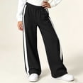 thumbnail image 4 of Asgosdo Sweatpants for Teen Girls High Waisted Wide Leg Color Block Trackpants Casual Baggy Fall Pants with Pockets Size 5-15Y, 4 of 7