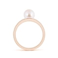 thumbnail image 2 of ANGARA Japanese Akoya Cultured Pearl Triple Split Shank Ring in 14K Rose Gold for Women | June Birthstone, Birthday, Anniversary, Jewelry Gift for Women | Pearl Ring, 2 of 9