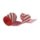 thumbnail image 1 of Cinta navideña. Cinta de rayas con purpurina. Cinta decorativa con alambre. Cinta para envolver regalos para manualidades, lazo para festivales, 1 of 9