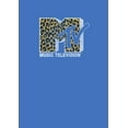 thumbnail image 2 of Men's MTV Cheetah Print Logo  Pull Over Hoodie Royal Blue 2X Large, 2 of 4