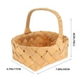 thumbnail image 2 of Yongwei Wood Storage Basket 1pc Wood Weaving Container Sundries Basket Wedding Gift Packaging Basket (Khaki), 2 of 8