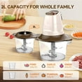 thumbnail image 5 of Meat Grinder Electric Food Chopper, 2 Speeds 8 Cup Food Processor for Vegetable Meat Fruit,2025, 5 of 11