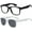 Black Clear, White Smoke, variant on 2 Pair Sunglasses for Kids, UV Protected Childs Polarized Sunglasses and Clear Lens Toddler Glasses