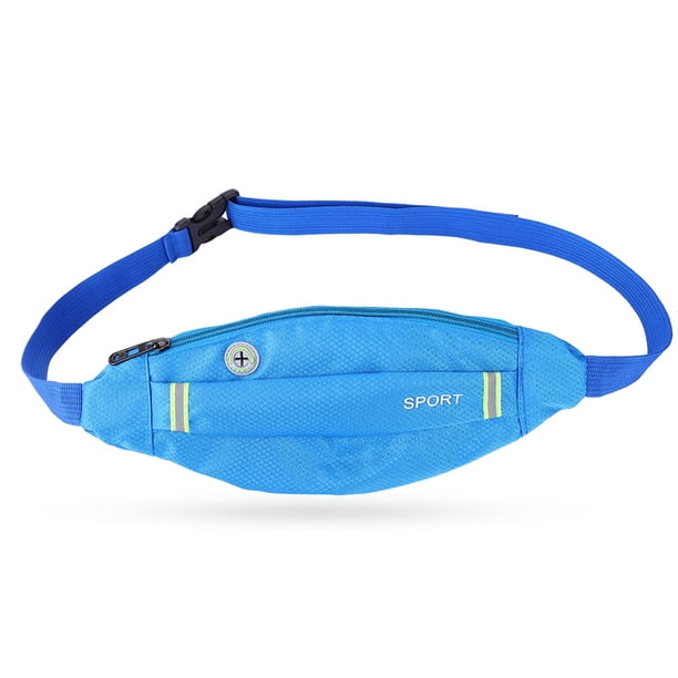 Hombres Mujeres deporte al aire libre correr ciclismo gimnasio cinturón bolsa Nylon paquete azul