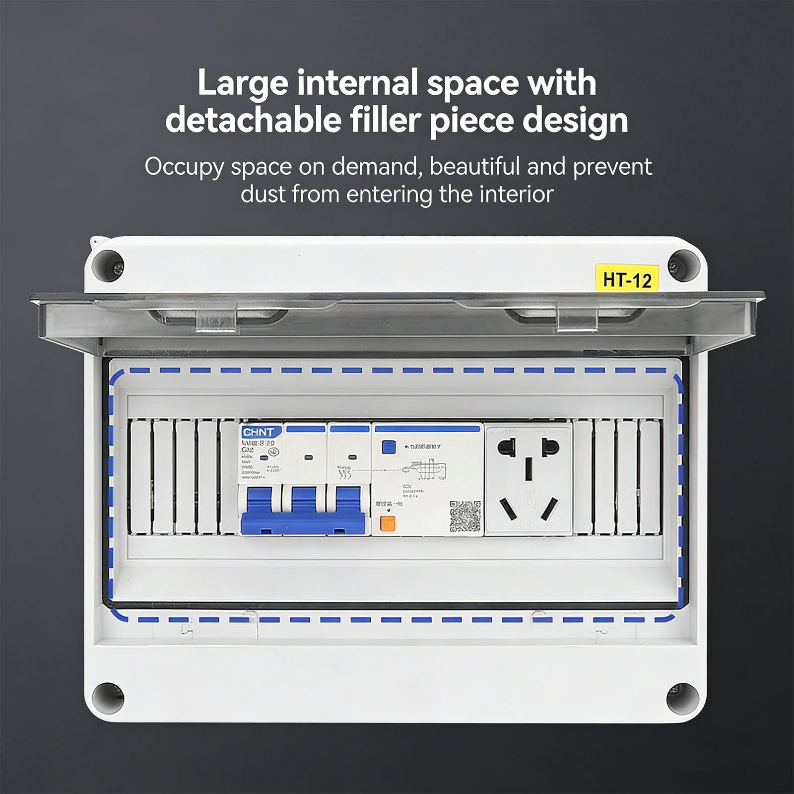 Weather Resistant Plastic Connection Box With Separation Design For Safe Outside And Inside Electrical Installation