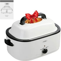 May in Color 24-Quart Turkey Roaster with Unique Defrost/Warm Function, Viewing Lid