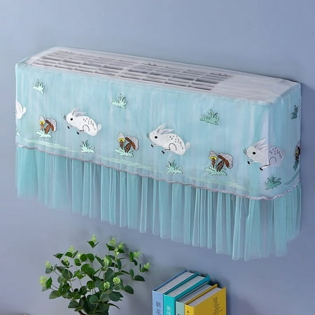 

1.5P Air Conditioner Dust Cover Dustproof Wall Mounted Air Conditioner Protective Case Home Decorative Dust Cover White Mushroom Rabbit 1.5P2P Within 94cm/37in