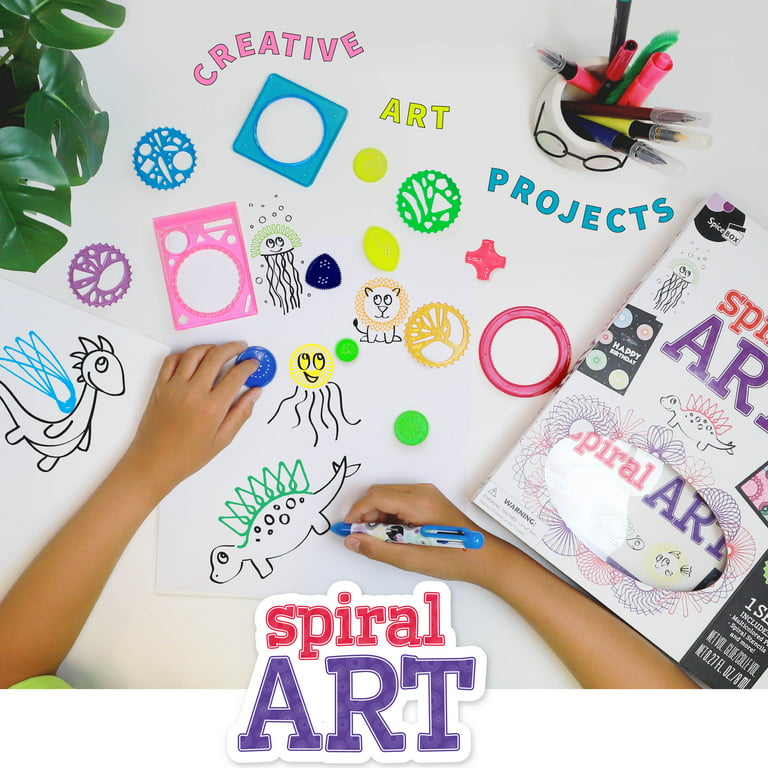 Spiral Art Craft Set, Children's Stencil Art Kit