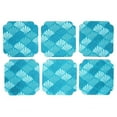 thumbnail image 1 of 6PCS Japanese Style Embroidered Coaster Heat Insulated Cup Pad Mat Placemat Kitchen UtensilWater Blue Flabellum, 1 of 5