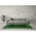 thumbnail image 3 of Ahgly Company Indoor Rectangle Abstract Emerald Green Modern Area Rugs, 2' x 5', 3 of 4