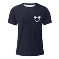 thumbnail image 4 of Camisas de Manga Larga para Hombres Imprimir Casual Cuello Redondo Blusa de Manga Corta, Camisas de Lino para Hombres, 4 of 4