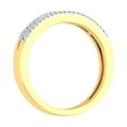 thumbnail image 2 of 1/4 Carat Round & Baguette Shape Diamond Wedding Band Ring in 10K Yellow Gold (Ring Size 10.75), 2 of 6
