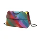thumbnail image 2 of KURT GEIGER LONDON Bolso de mujer de lona con cadena de empalme, bandolera de moda para mujer, bolso con cremallera y letras de arcoíris con cabeza de águila, 2 of 5