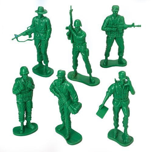 100 man Army Command Beige Green plastic Action toy soldiers New 4 bags of 25 