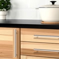 thumbnail image 2 of 5 Pack| 3.5 Inch Euro Bar Cabinet Pull Polished Chrome Modern Cabinet Hardware, T Bar Kitchen Cabinet Handles Dresser Pulls, 3-1/2" Hole Centers, 2 of 4