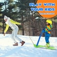 thumbnail image 4 of Gymax Folding Snow Scooter W/Grip Handle Portable Snow Sled for Kids Teenagers Green + Blue, 4 of 10