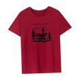 thumbnail image 4 of Camiseta para mujer verano femenino cuello redondo camisa para uso diario vacaciones en la playa L, 4 of 7