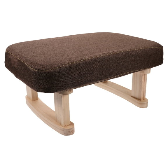 Zehuanyu Modern Wood Footstool for Bedroom Rectangular Shoe Seat Step Stool with Stable Legs Small Foot Rest for Home and Office Light Brown