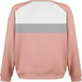 thumbnail image 4 of Wyzesi Ensemble de Chandails en Molleton Jupe Manches Longues Mode Décontractée Couleur Unie Imprimée Chemise de Sport avec Poche Col Rond Haut à Manches Longues Sweat à Capuche, 4 of 5