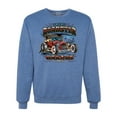 thumbnail image 2 of Wild Bobby, Ford Retro T-Bucket Roadster 1923 Vintage Garage Motors, Cars and Trucks, Unisex Crewneck Graphic Sweatshirt, Vintage Heather Blue, X-Large, 2 of 4