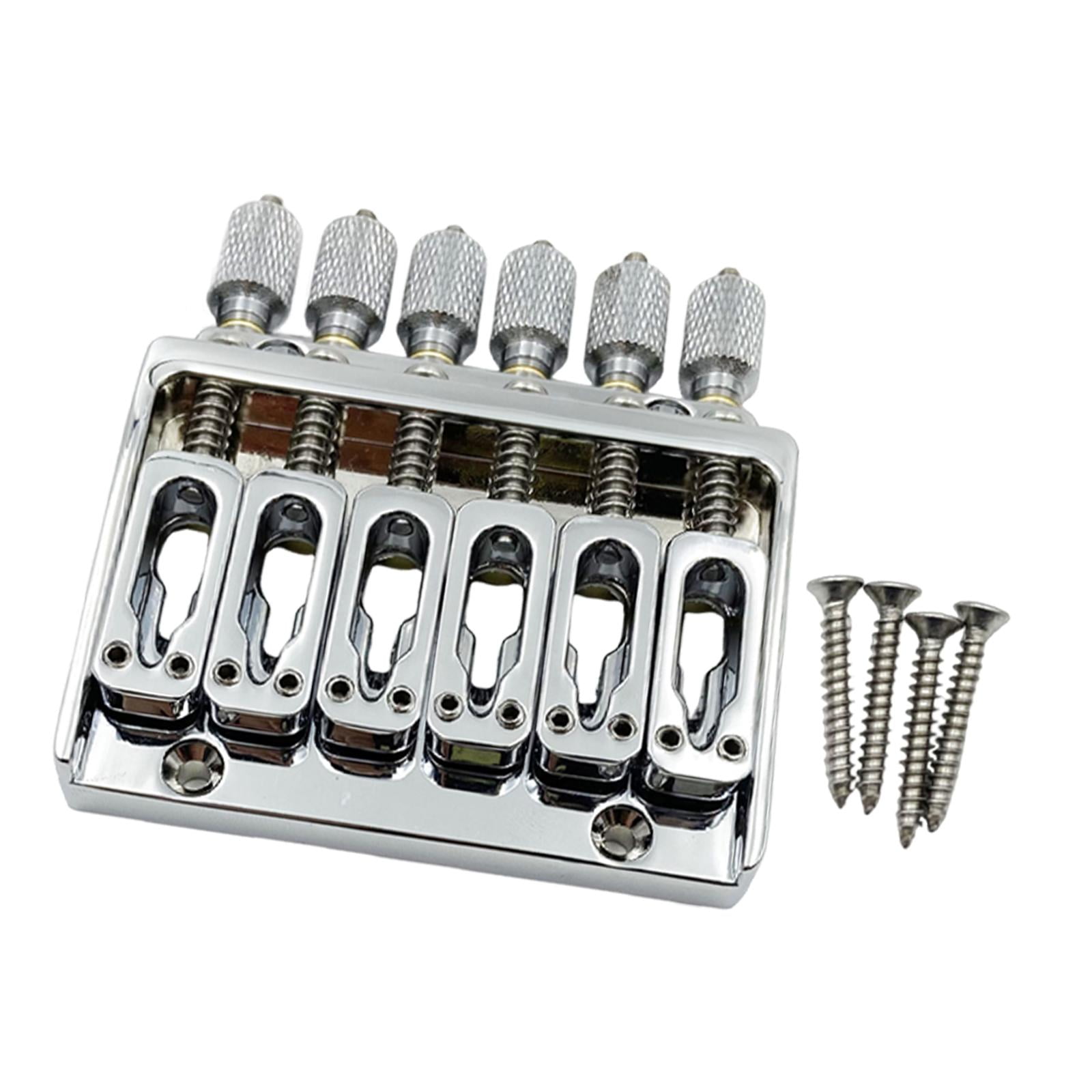 Guitar Bridge Tailpiece Headless Electric Replacement Easy Install Zinc Alloy for DIY 6 String Electric Models