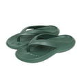 thumbnail image 2 of Fengqque Women's and Men's EVA Flip Flops Bathroom Outdoor Anti Slip Flip Flops Beach Soft Sole Slippers Green 10-10.5(44), 2 of 8