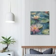 thumbnail image 4 of LHONGY Canvas Print Impressionist Floral Landscape Lotus Prints on Canvas Water Lily Prints Pond Water Lilies Wall Art, Decor 12x16 in, 4 of 5