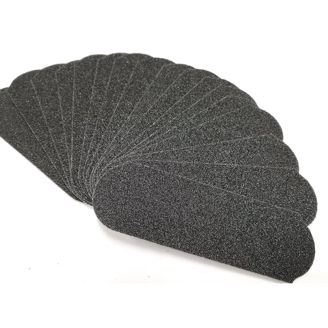Almohadillas de repuesto para limas de pedicura de acero inoxidable de grano 80, 60 unidades (grano 80 negro)