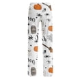 thumbnail image 5 of Pajama Pants for Women Halloween Pumpkin Ghost Print Soft Stretch Drawstring Comfy Pants, 5 of 5