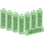 8 Pack AA Batteries Ni-MH 600mAh 1.2V NiMH Rechargeable Battery Set for Solar Products Lighting Outdoor Garden Lights
