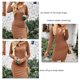 thumbnail image 4 of Vestido Ajustado, Elegante Paquete De Cuello Redondo Vestidos De Cadera De Punto De Manga Larga Casual Para Uso Diario ANGGREK  Otros, 4 of 6