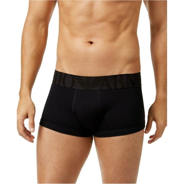 Calzoncillos tipo bóxer Giorgio Armani con Cintura ancha para hombre negro grande