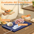 thumbnail image 3 of Food Warming Mat, Graphene Full-Surface Electric Warming Tray for Fast Heating , 6 TEMP & Timer Settings, Rollable Perfect for Parties, Travel, Daily Use, 3 of 9