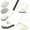 with 3 Brush Heads, variant on YEERSWAG Shower Cleaning Brush with Locking Head 2-in-1 Tile Tub Floor Scrubber with 50 inch Adjustable Long Handle and 2 Detachable Replacement Brush Heads for Cleaning Bathroom Kitchen Walls
