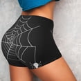 thumbnail image 4 of Rateoe A Web With A Spider Printed Power Workout Shorts for Women Tummy Control Squat Proof Ribbed Thick Seamless Scrunch Active Short-Small, 4 of 8